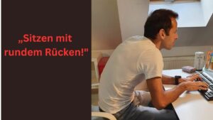 Falsches sitzen beim Arbeiten
